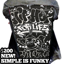 SIMPLE is FUNKY jacket Custom hand painted denim