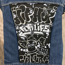 SIMPLE is FUNKY jacket Custom hand painted denim