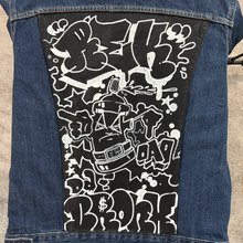 SIMPLE is FUNKY jacket Custom hand painted denim
