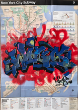 XMAS ART SALE! WIGS NYC Train Map ART