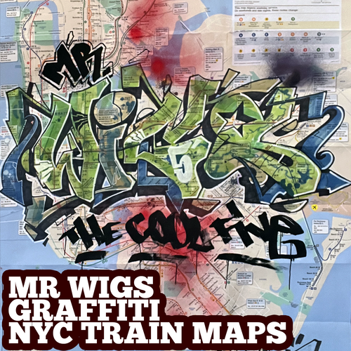 WIGS green NYC Train Map ART