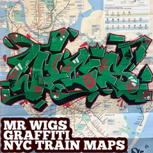 XMAS ART SALE! WIGS NYC Train Map ART
