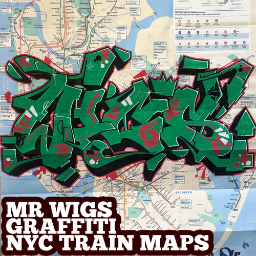 WIGS green NYC Train Map ART