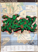 XMAS ART SALE! WIGS NYC Train Map ART