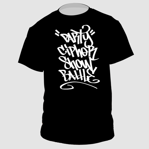 PARTY CIPHER Men's Oversized Drop-Shoulder Crewneck T-Shirt | Shaka Wear SHGDD shadow