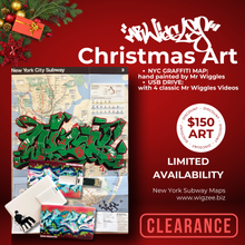XMAS ART SALE! WIGS NYC Train Map ART