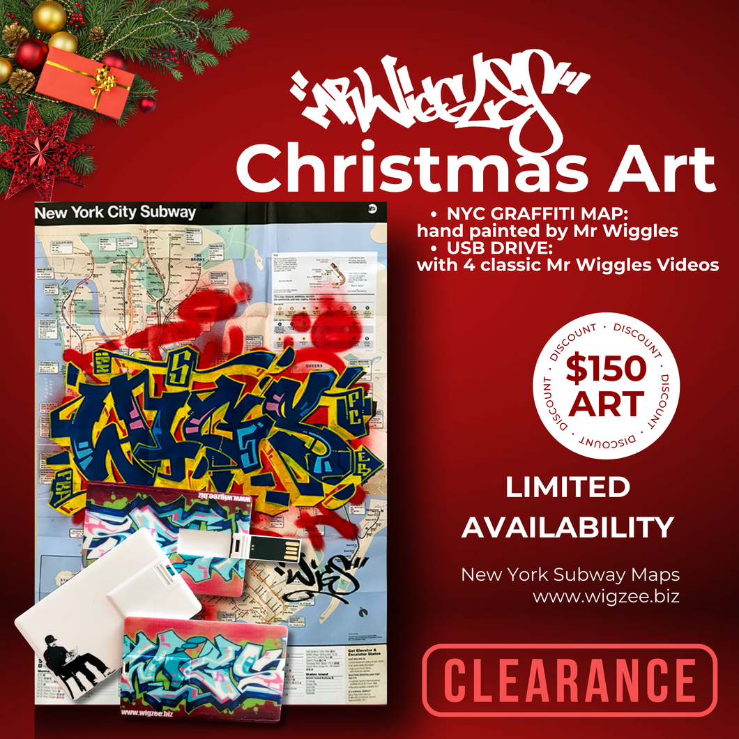 XMAS ART SALE! WIGS NYC Train Map ART