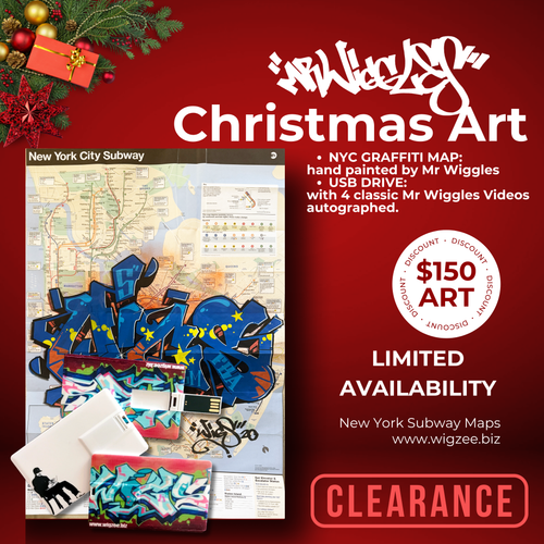 XMAS ART SALE! WIGS NYC Train Map ART