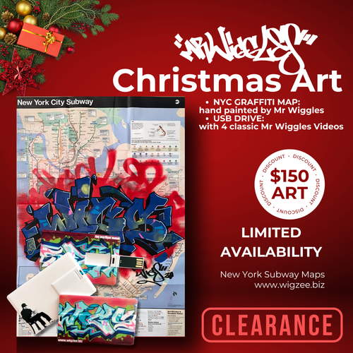 XMAS ART SALE! WIGS NYC Train Map ART