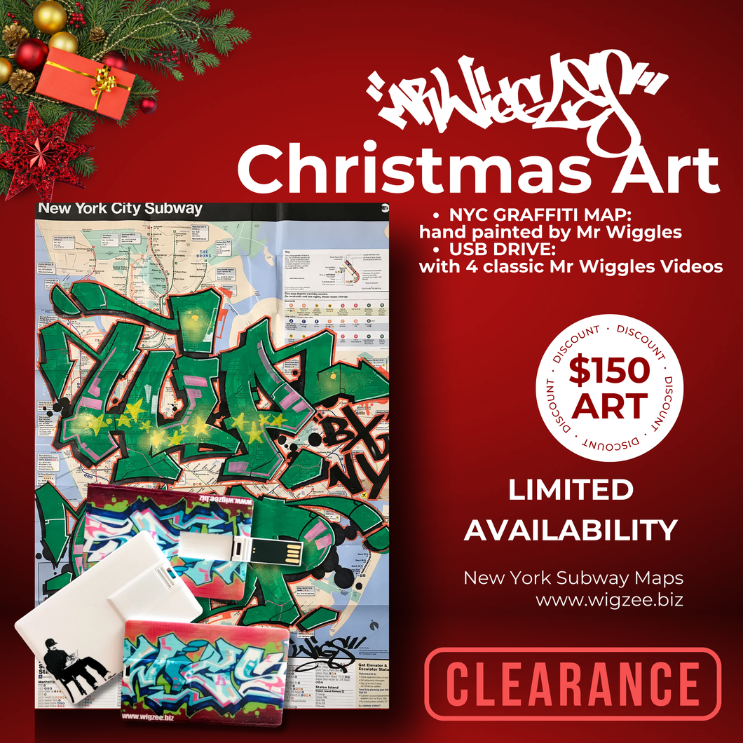 XMAS ART SALE! HIP HOP Train Map ART