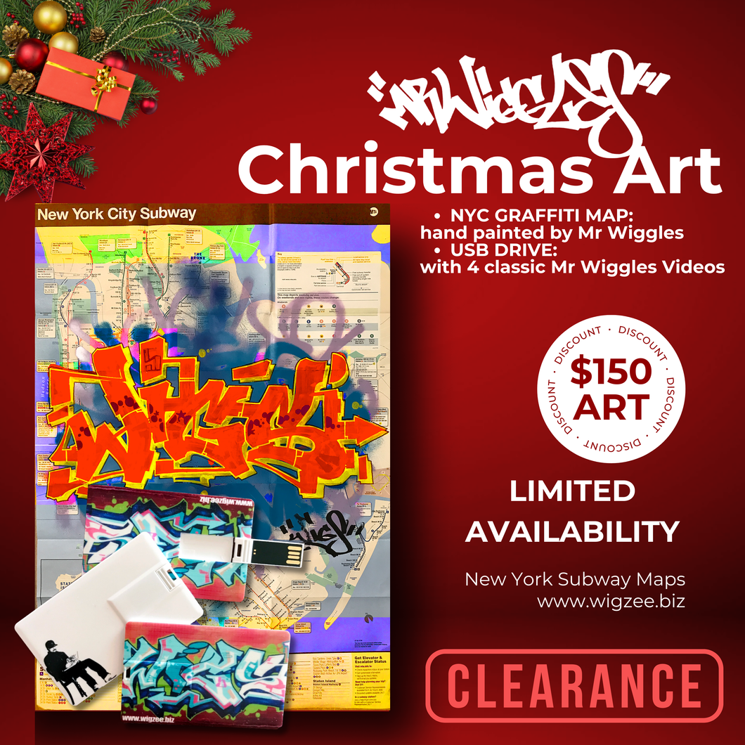 XMAS ART SALE! WIGS NYC Train Map ART