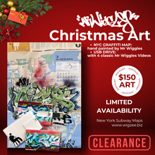 XMAS ART SALE! WIGS NYC Train Map ART