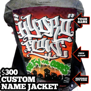 NAME JACKET "Your Name in Wild Style" Custom hand painted denim
