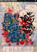 WIGS REK tag (1) NYC Train Map (Graffiti Art by Mr Wiggles)