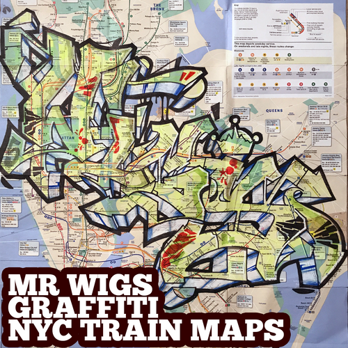WIGS transparent (1) NYC Train Map (Graffiti Art by Mr Wiggles)